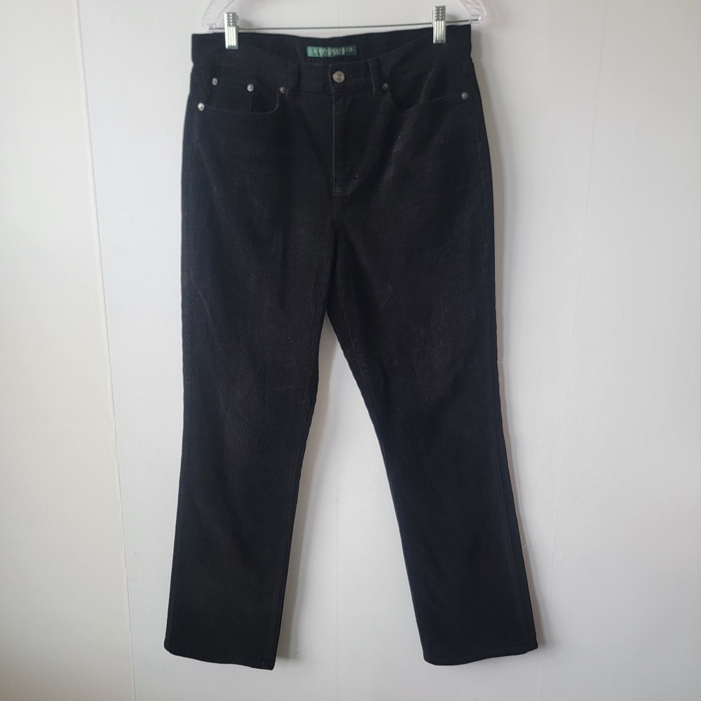Lauren jeans .co ralph lauren women's Wide-wale corduroy pants size 10 High Rise